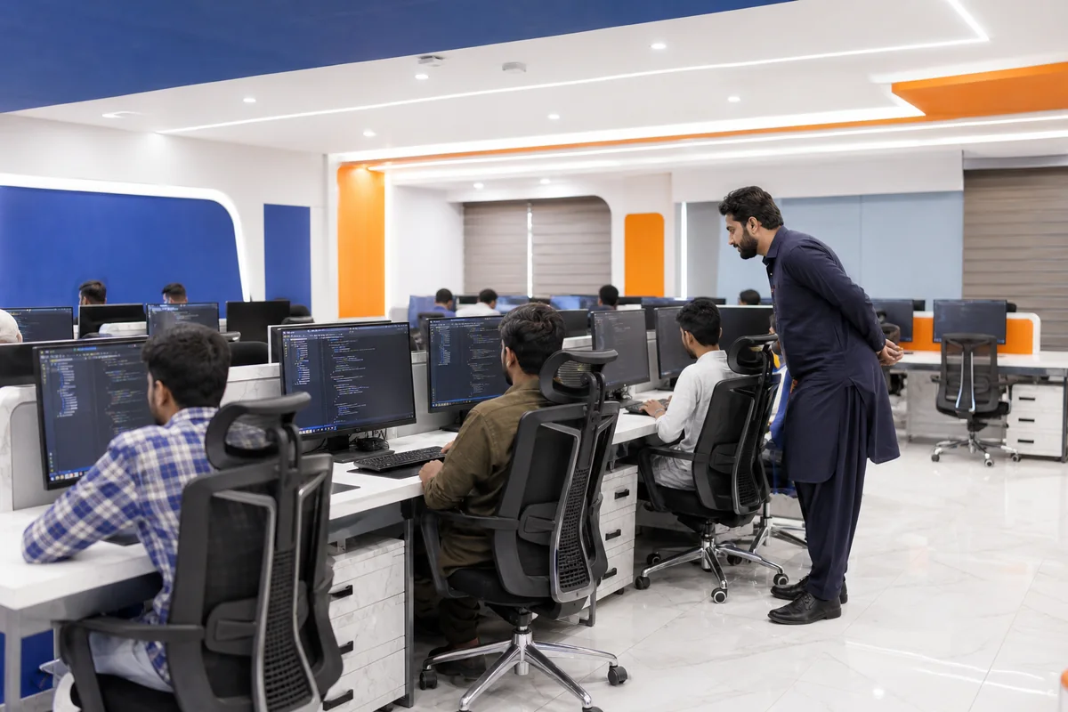 Computer Lab facility at Shahab Digital College