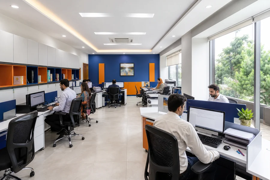 Organized college administration office